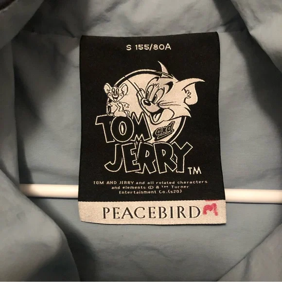 Vintage rare Pacebird Official license Tom & Jerry Multicolor Hooded Jacket L